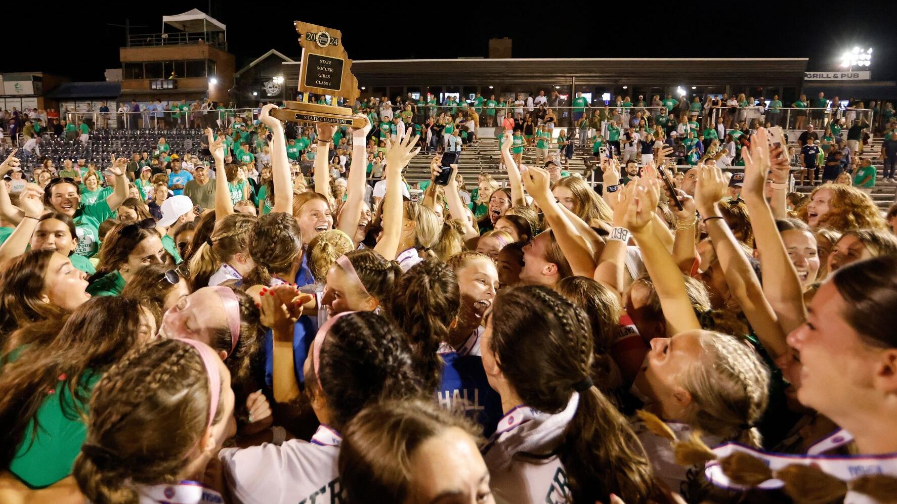 Class 4 girls soccer state championship: Nerinx Hall 2, Eureka 1 (2OT)
